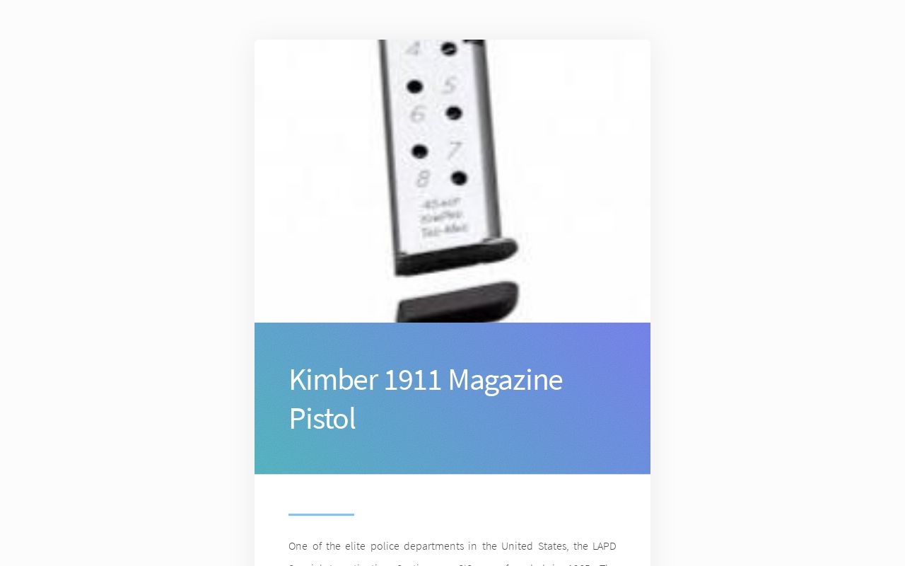kimber 1911 magazine